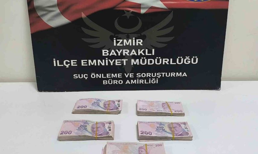 Noter çıkışı düşürülen 100 bin lirayı cebine indiren motosikletli Bayraklı'da yakalandı