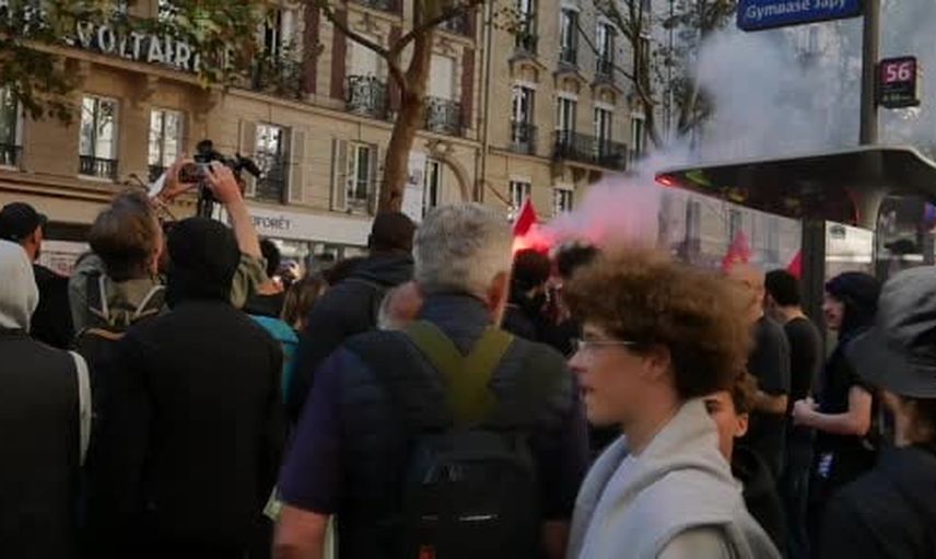Paris'te lise protestoları büyüdü: meydanlarda çatışma ve gaz müdahalesi