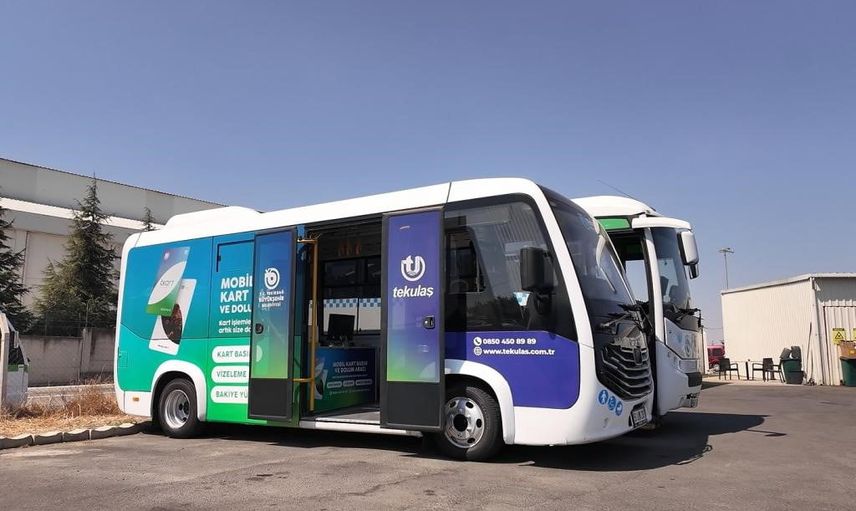 Tekirdağ'da mobil kart aracı üniversite ve ilçelere hizmet götürüyor
