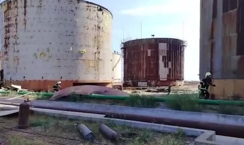 Petrol tankında yükselen alevler itfaiyenin müdahalesiyle söndürüldü