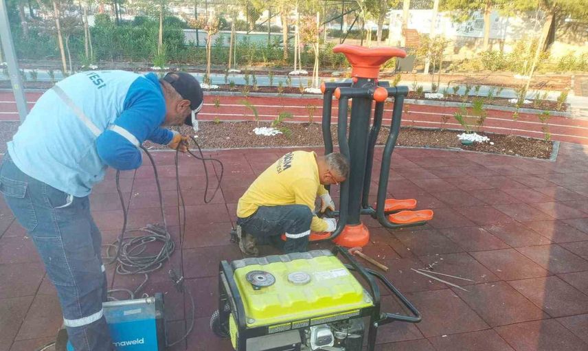 Günlük yaşam için bakım: Didim'de park ve spor alanları yenileniyor