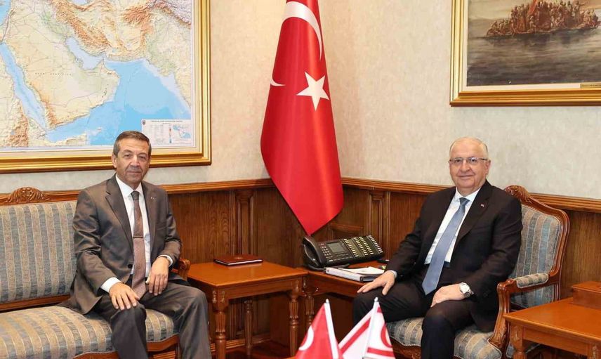 Bakan Güler Ankara'da KKTC Dışişleri Bakanı Ertuğruloğlu'nu ağırladı