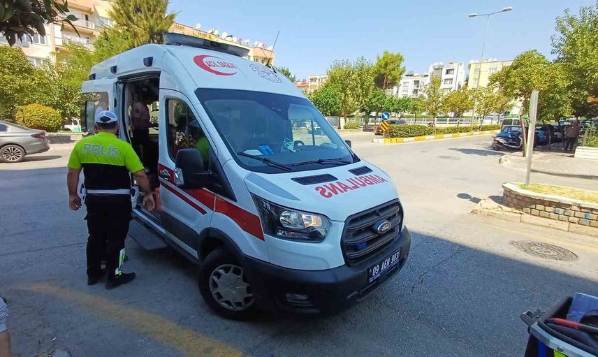 Efeler'de kavşakta iki motosiklet kafa kafaya çarpıştı: iki hafif yaralı