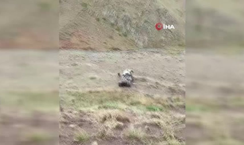 Palandöken geçidinde kaza: asfalt yüklü tır uçuruma yuvarlandı