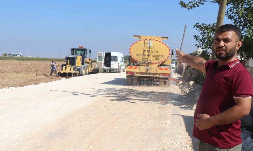 Harran'da köyler arası ulaşım 10 kilometrelik yolla yenileniyor