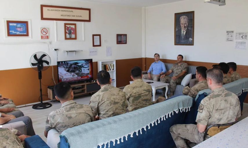 Bölge güvenliği yerinde değerlendirildi: kaymakam Emirhan Arıkan Başpınar karakolunu ziyaret etti
