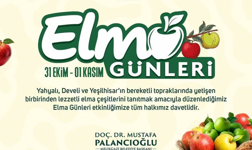 Melikgazi'de Çarşı Melikgazi kışlık elma günleriyle canlanıyor