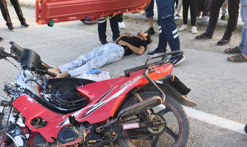 Doğanşehir'de kaza: forklife arkadan çarpan motosiklet sürücüsü hastaneye kaldırıldı