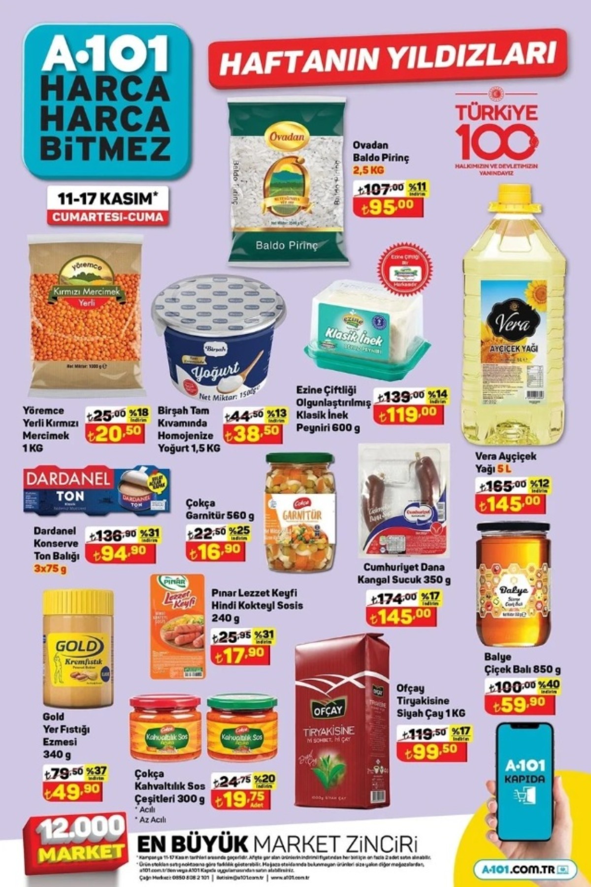 11-17 Kasım A101 Haftanın Yıldızları Ürünleri