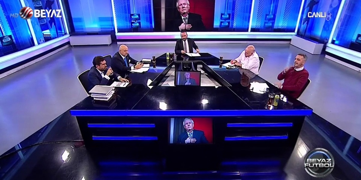 beyaz futbol programında gergin anlar yaşandı