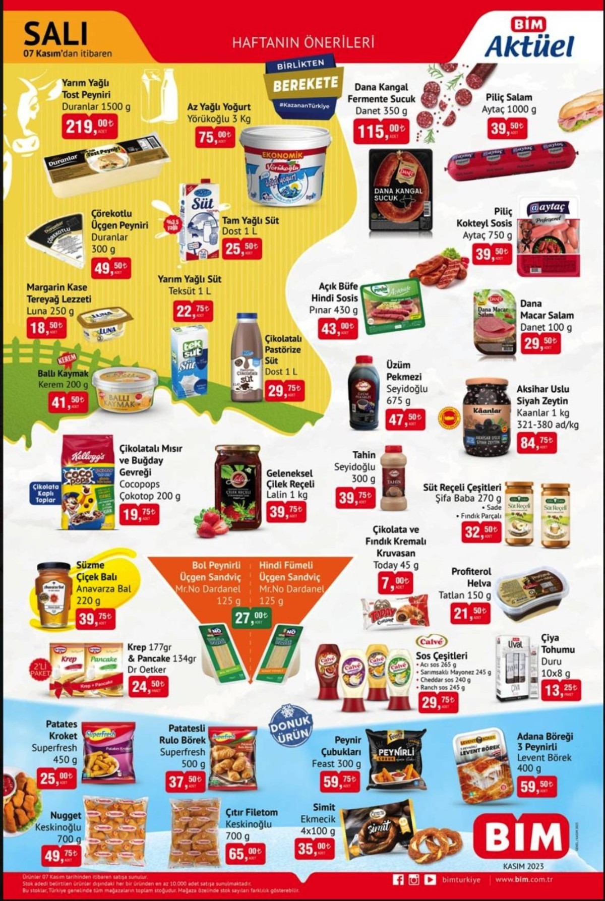 BİM 7 Kasım Salı kataloğu