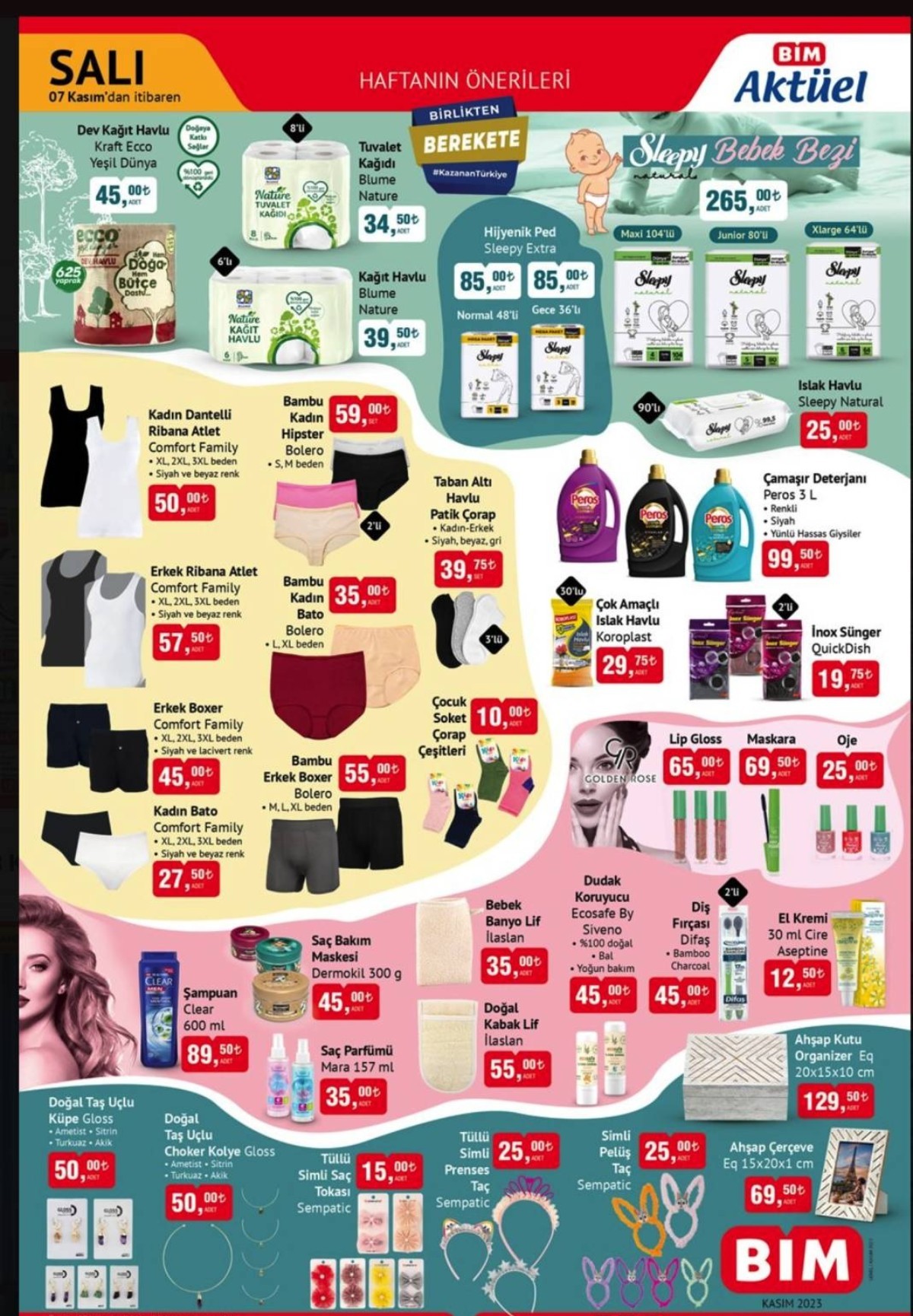 BİM 7 Kasım Salı kataloğu