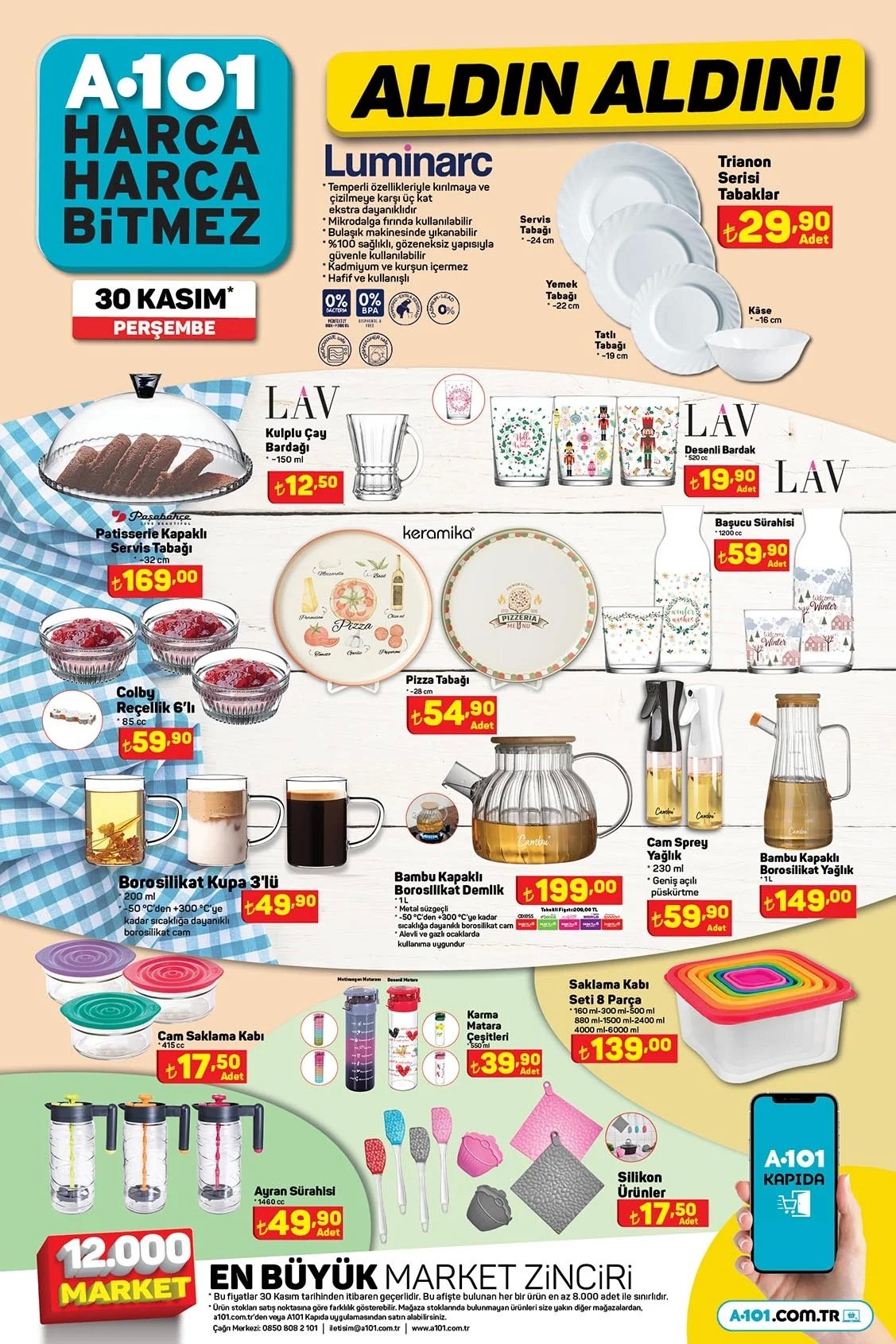 A101 30 Kasım Aldın Aldın Kataloğu. Scooter'dan ev aletlerine kadar bir çok ürün indirime giriyor!