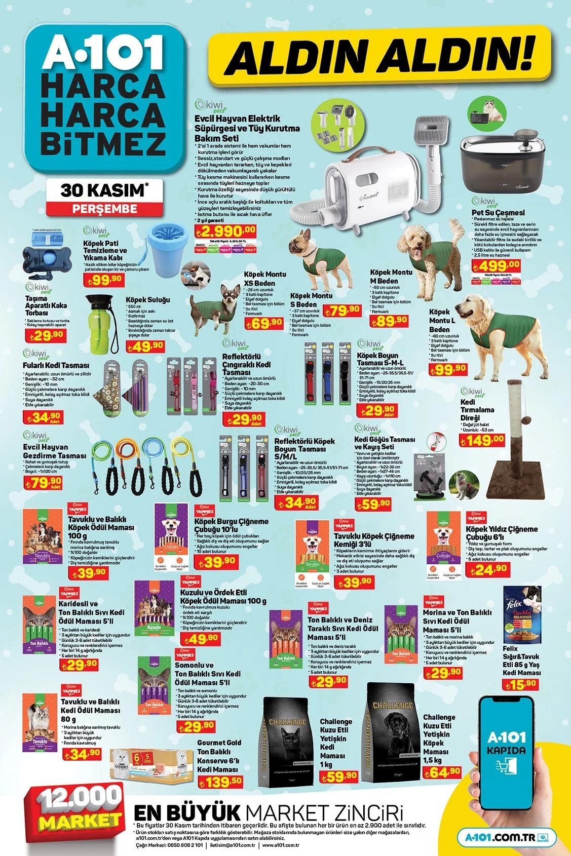 A101 30 Kasım Aldın Aldın Kataloğu. Scooter'dan ev aletlerine kadar bir çok ürün indirime giriyor!