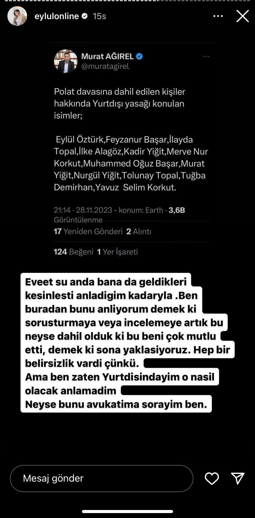 Soruşturmada Son Nefes: Eylül Öztürk'den  Cevap Gecikmedi!