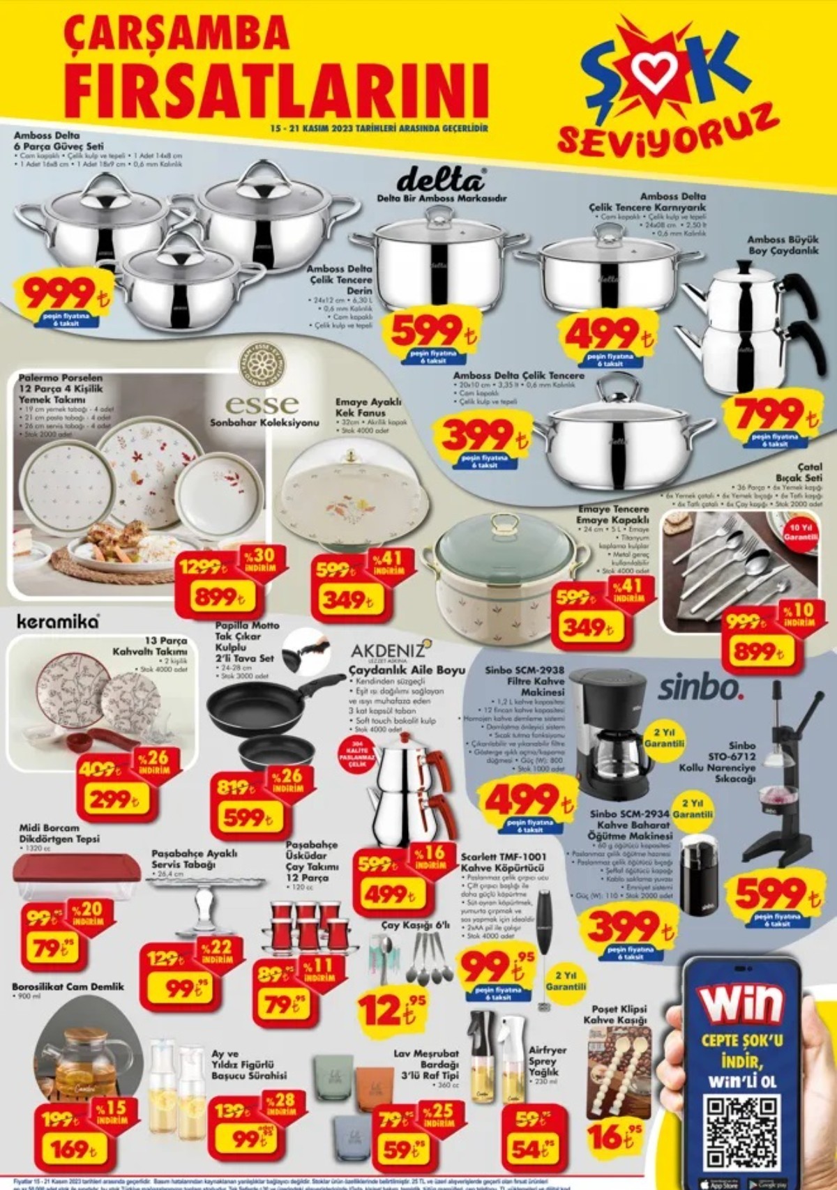 ŞOK 15 Kasım - 21 Kasım İndirimli Ürünler Kataloğu