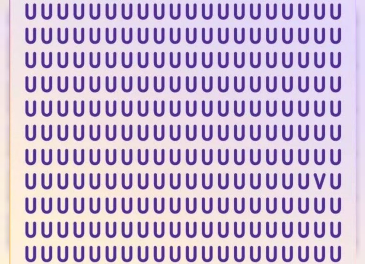 u harfleri içindeki v harfini bulma