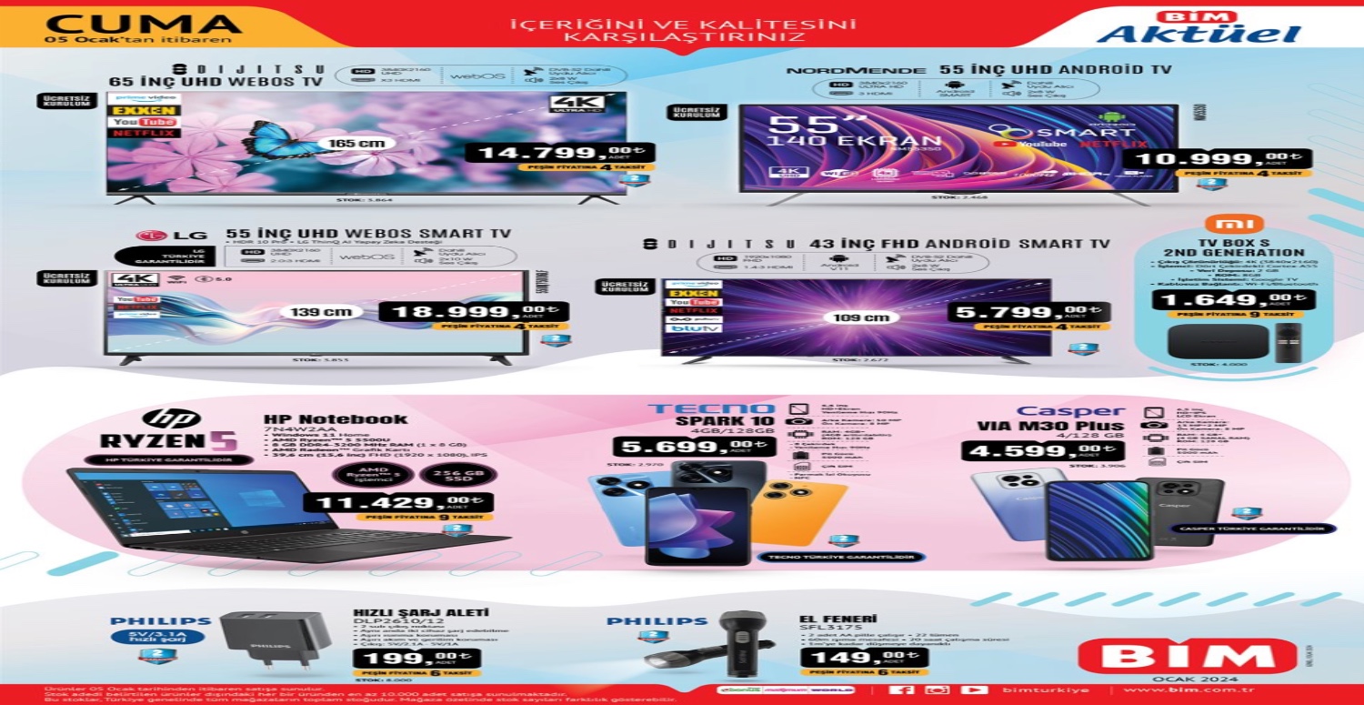 BİM 5 - 11 OCAK KATALOG