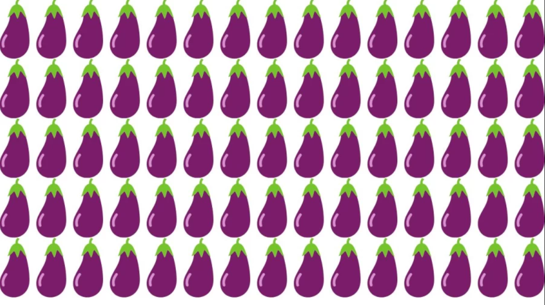 Görebilen dahi sayılıyor: Resimdeki farklı patlıcanı 11 saniyede bulmak için en az 120 IQ'ya sahip olmak gerekiyor! - Resim: 1