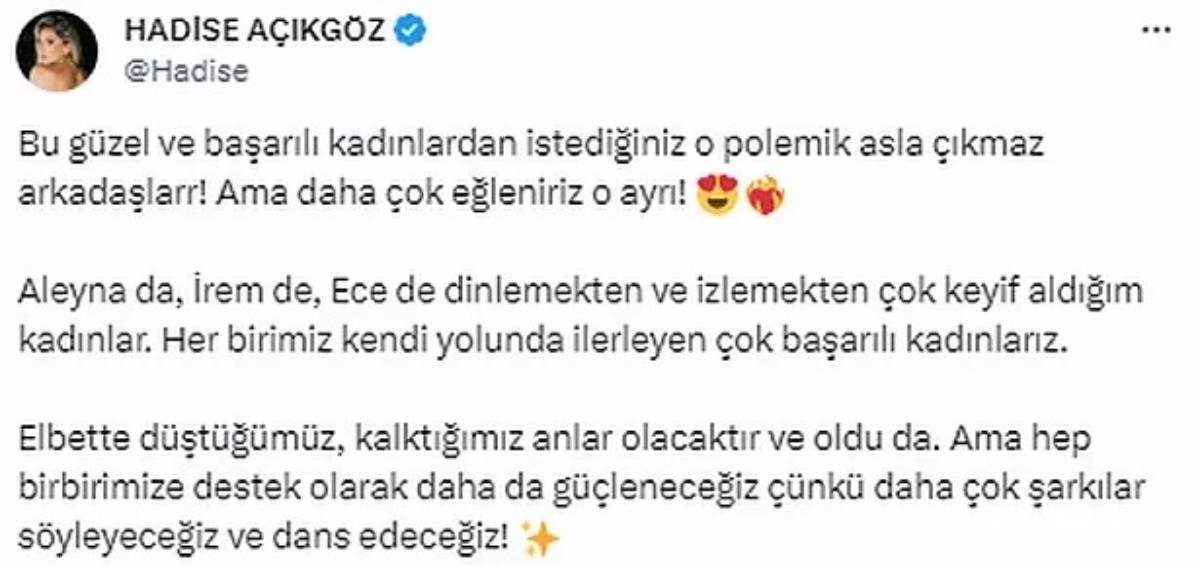 Hadise, 'Bebe' polemiğine son noktayı koydu