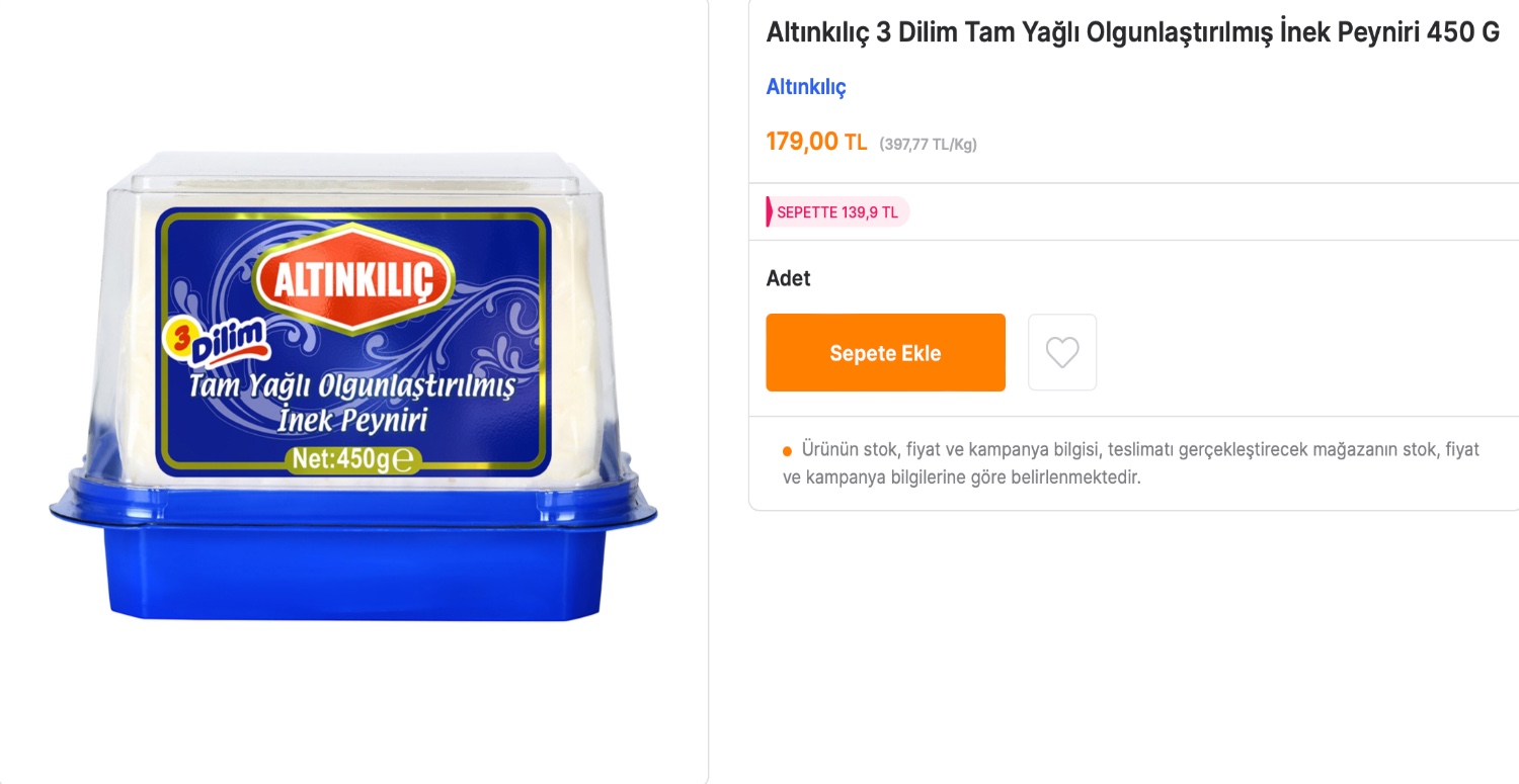 PEYNİR VE PİLİÇ ÜRÜNLERİNDE ÇILDIRTAN İNDİRİM KAMPANYASI