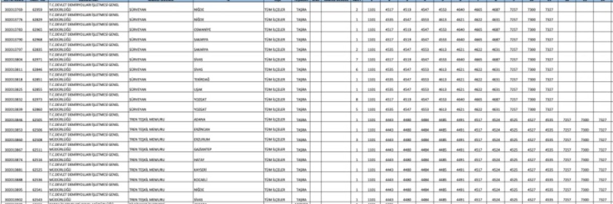 TCDD 424 personel alımı