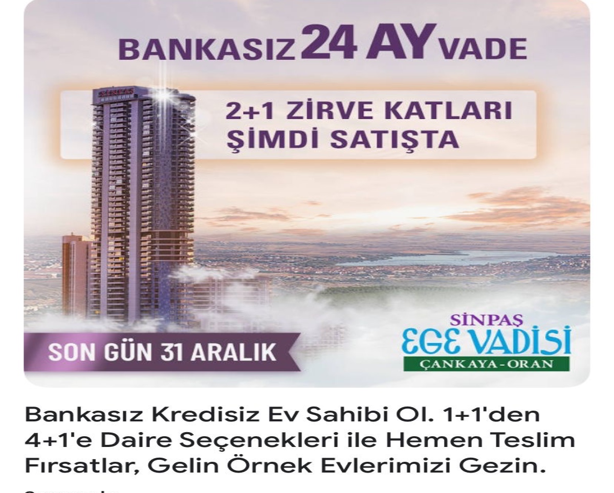 2 + 1 daireniz merkezi konumda sizleri bekliyor! Sur Yapı duyurdu
