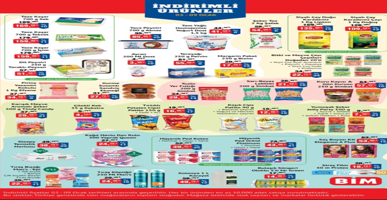 3 9 Ocak Bim indirimli ürünler