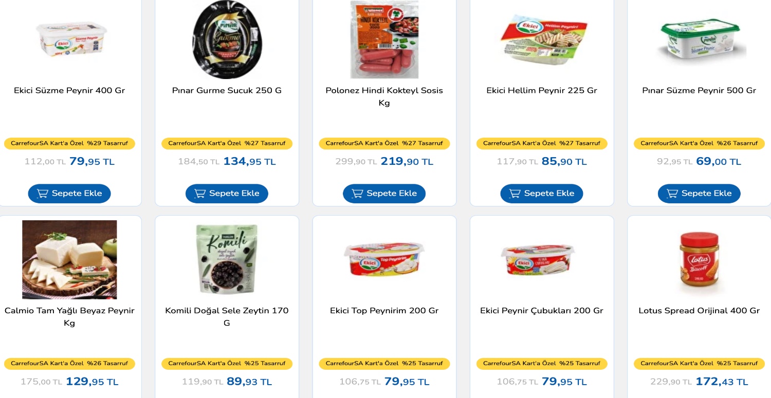 Beyaz peynir, kaşar, zeytin, sucuk, pastırma... Hepsi yüzde 49 indirimle satışta!