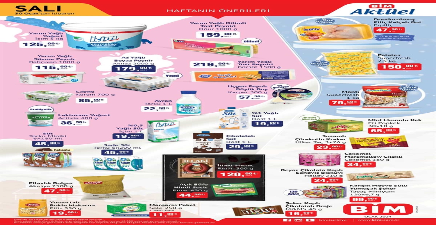 Bim 30 Ocak 5 Şubat aktüel katalogu