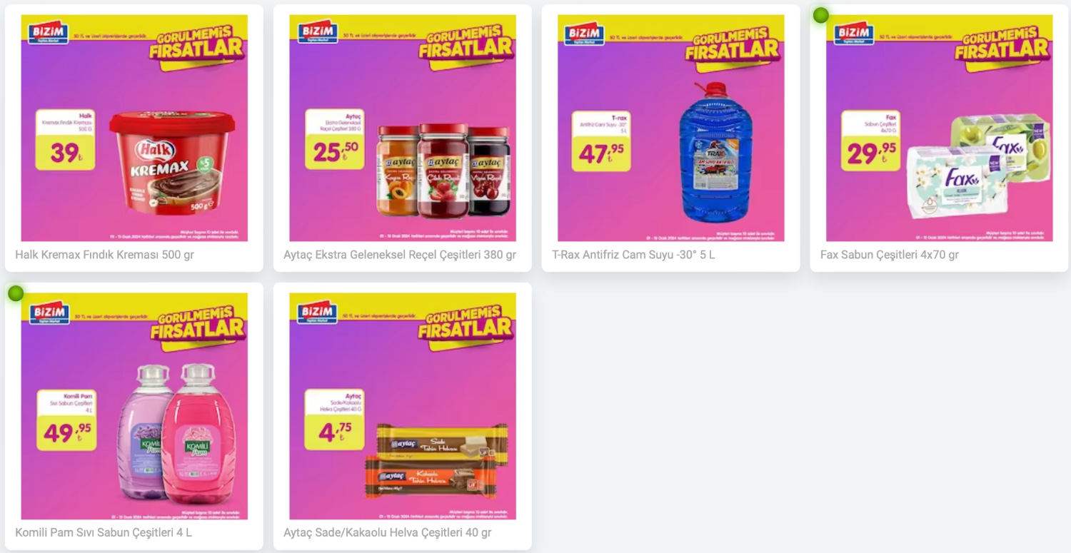 BİZİM TOPTAN MARKET 1 15 OCAK 2024 AKTÜEL KATALOGU
