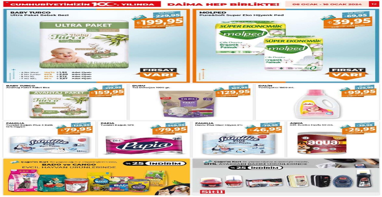 Çağrı marketler 6 16 Ocak 2024 aktüel katalogu