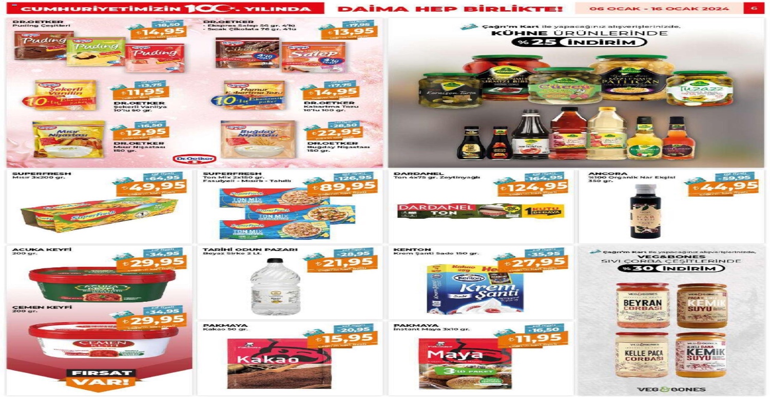 Çağrı marketler 6 16 Ocak 2024 aktüel katalogu