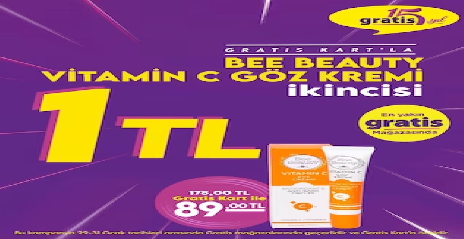 Gratis’te aynı üründen 2.sini alırsanız sadece 1 TL ödeyeceksiniz! 31 Ocak’a kadar geçerli olacak