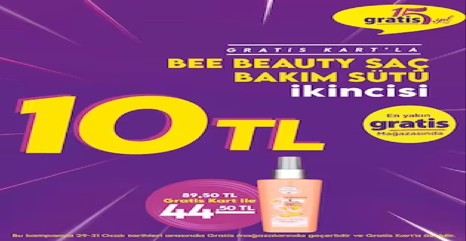 Gratis’te aynı üründen 2.sini alırsanız sadece 1 TL ödeyeceksiniz! 31 Ocak’a kadar geçerli olacak