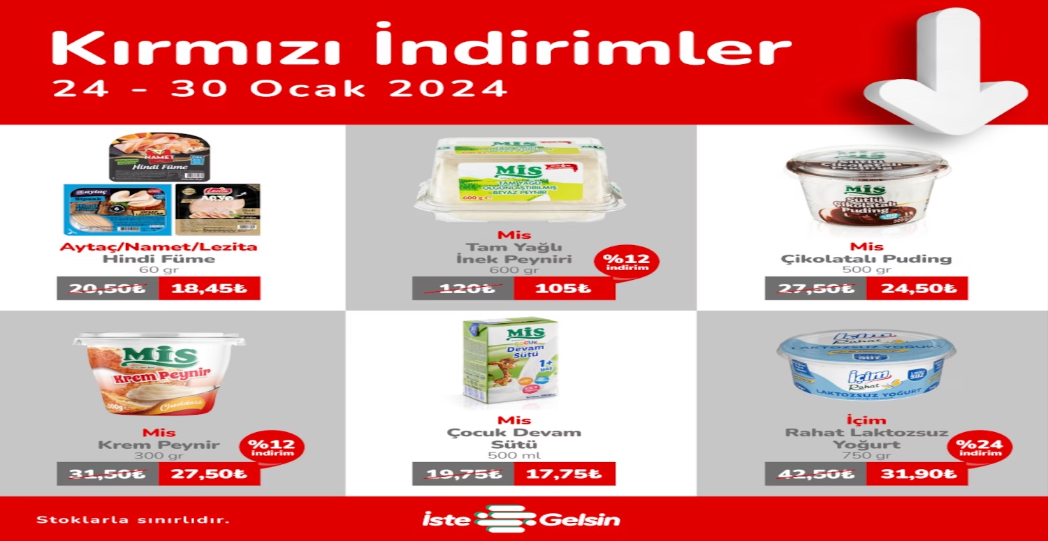 Kırmızı indirimler hız kesmeden devam ediyor! 30 Ocak’ta sona erecek