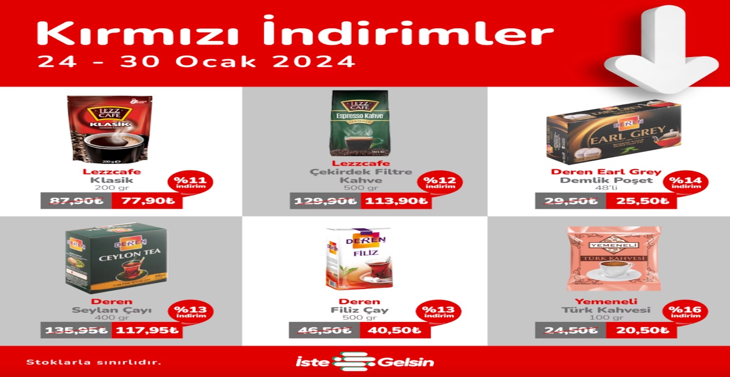 Kırmızı indirimler hız kesmeden devam ediyor! 30 Ocak’ta sona erecek