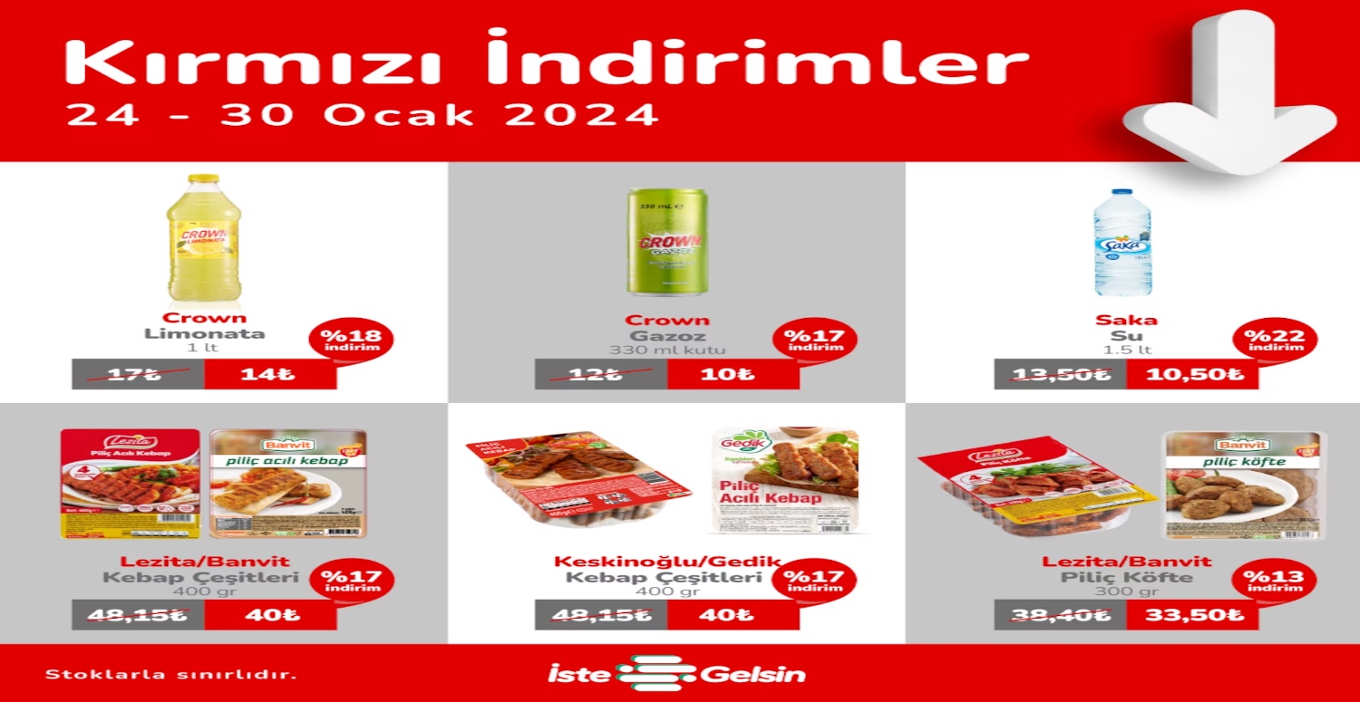 Kırmızı indirimler hız kesmeden devam ediyor! 30 Ocak’ta sona erecek