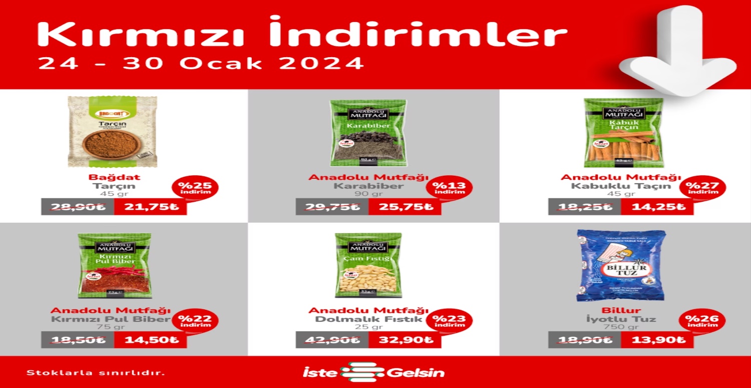 Kırmızı indirimler hız kesmeden devam ediyor! 30 Ocak’ta sona erecek
