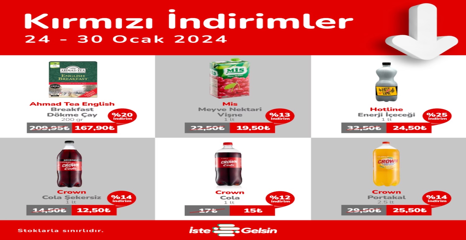 Kırmızı indirimler hız kesmeden devam ediyor! 30 Ocak’ta sona erecek