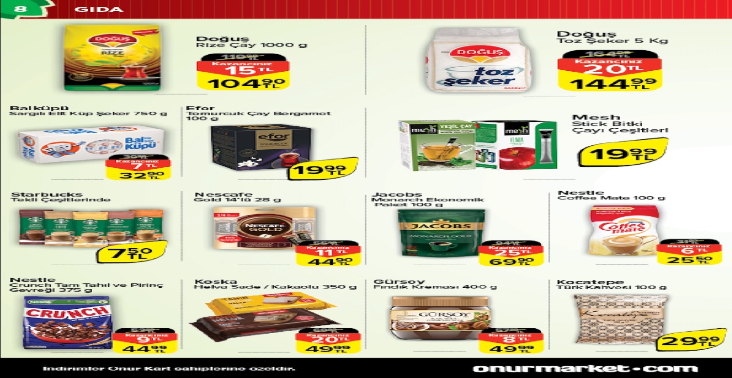 ONUR MARKET 18 30 OCAK AKTÜEL KATALOGU