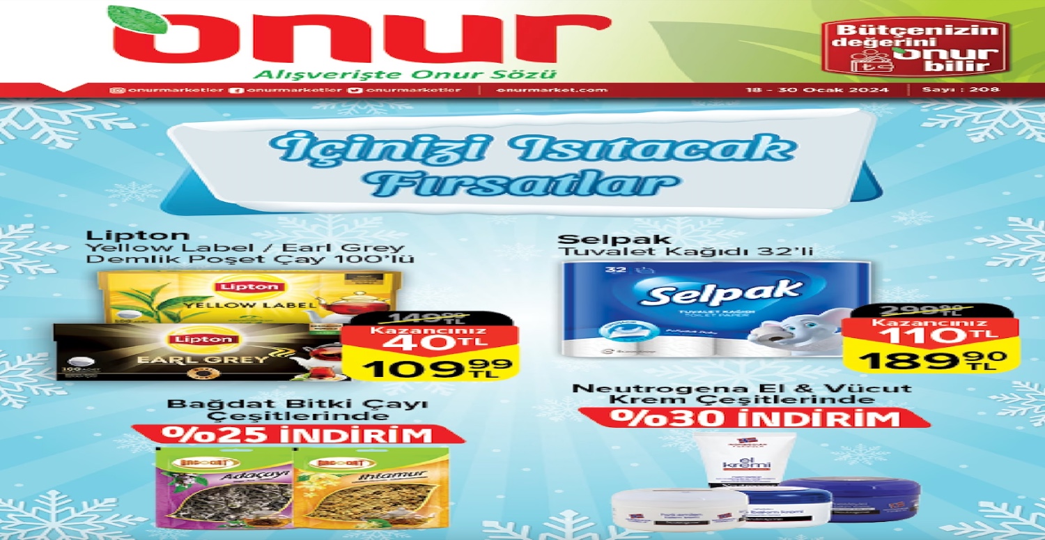 ONUR MARKET 18 30 OCAK AKTÜEL KATALOGU