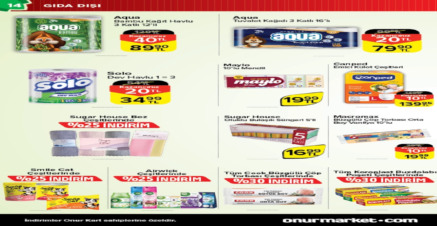 ONUR MARKET 18 30 OCAK AKTÜEL KATALOGU