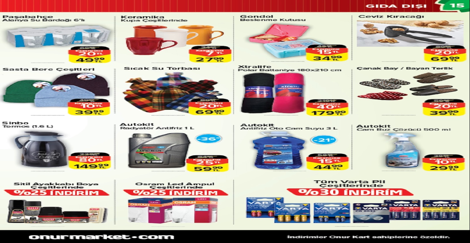 ONUR MARKET 18 30 OCAK AKTÜEL KATALOGU
