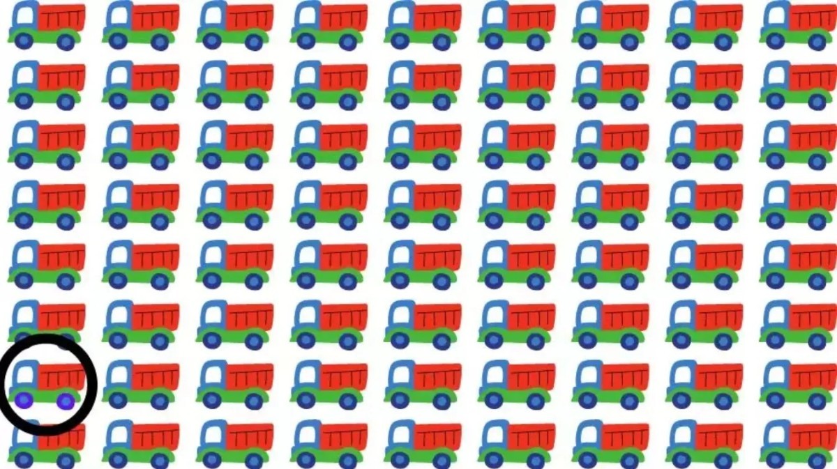 Resimdeki kamyonlardan sadece biri farklı! IQ'su 120 üzeri olanlar 5 saniyede buluyor