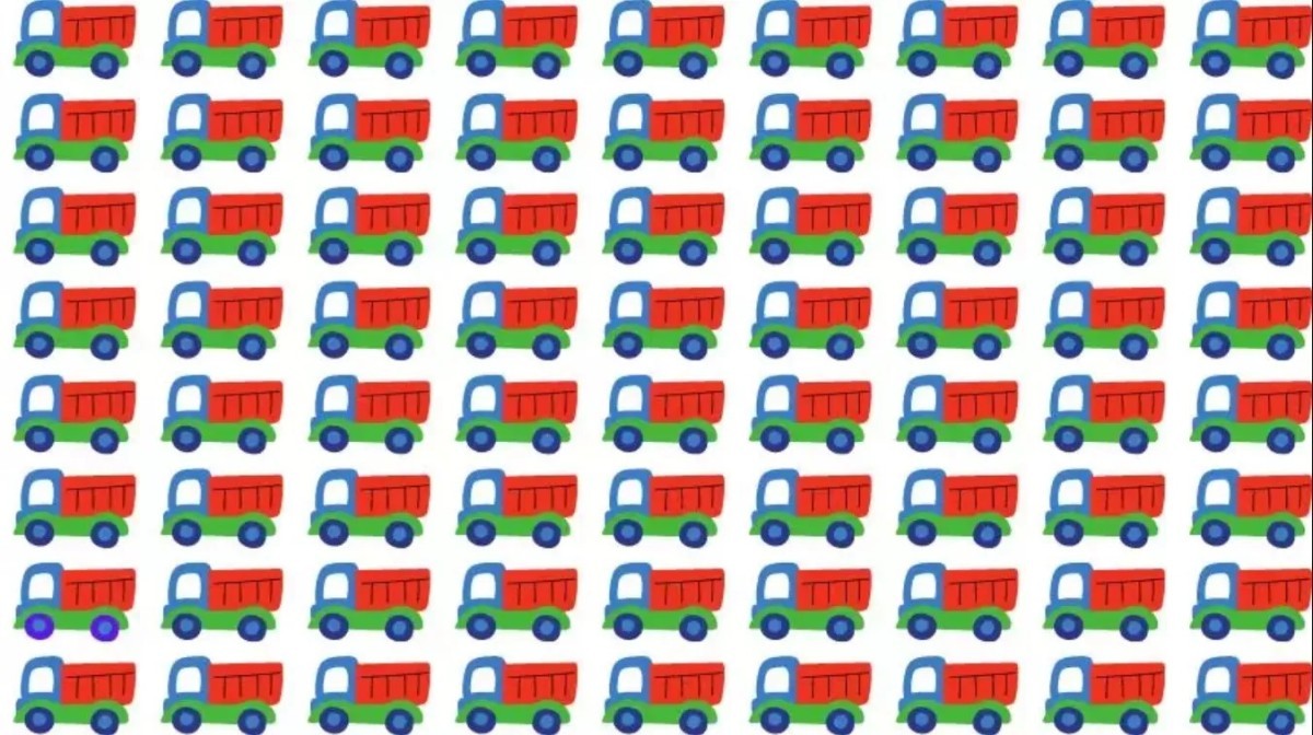 Resimdeki kamyonlardan sadece biri farklı! IQ'su 120 üzeri olanlar 5 saniyede buluyor