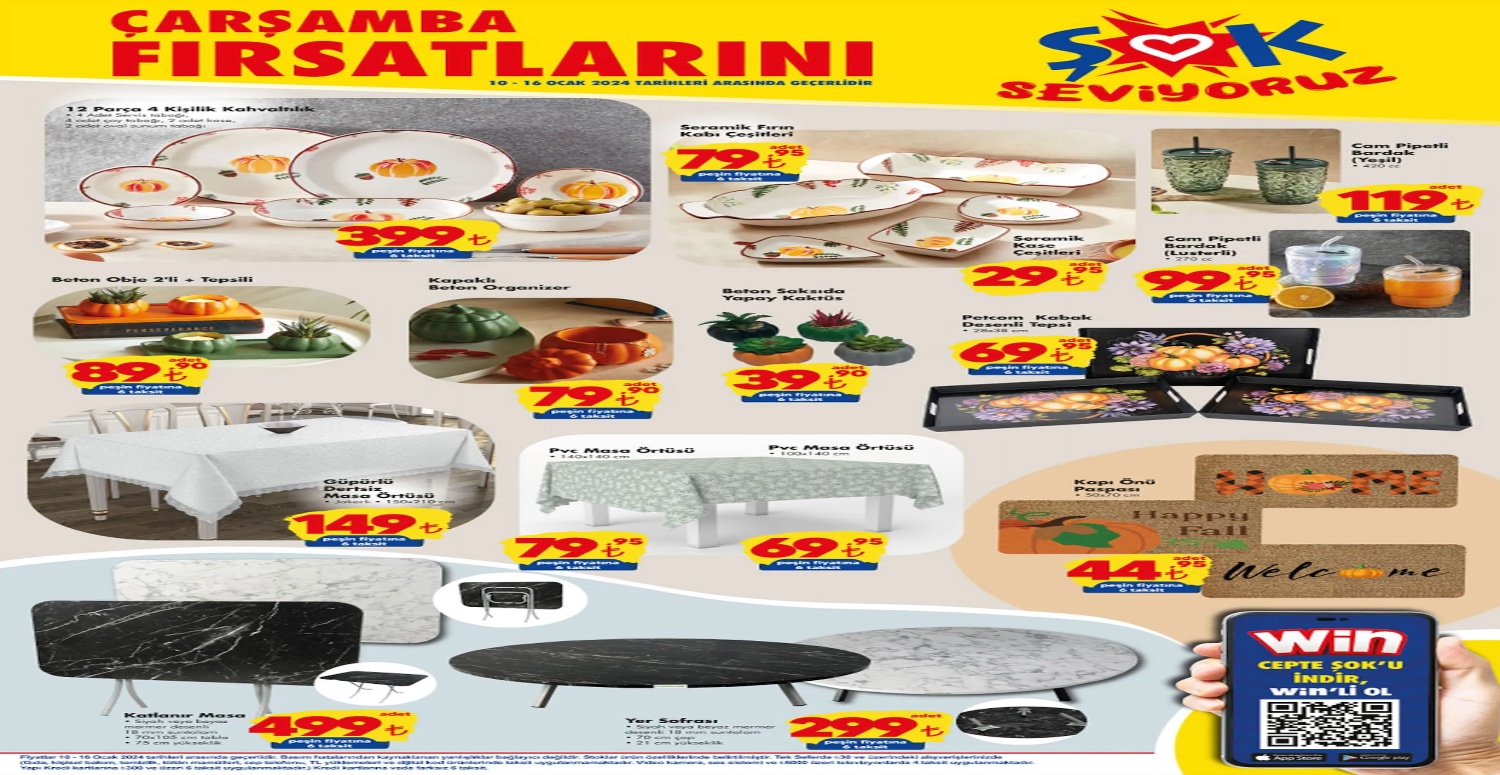 Şok 10 16 Ocak aktüel katalogu