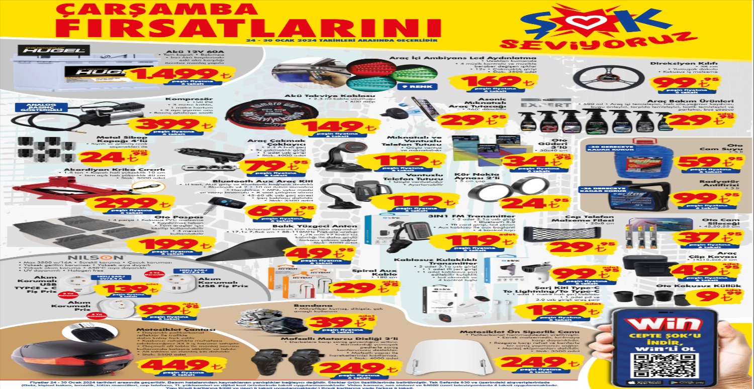 Şok 24 30 Ocak aktüel katalogu
