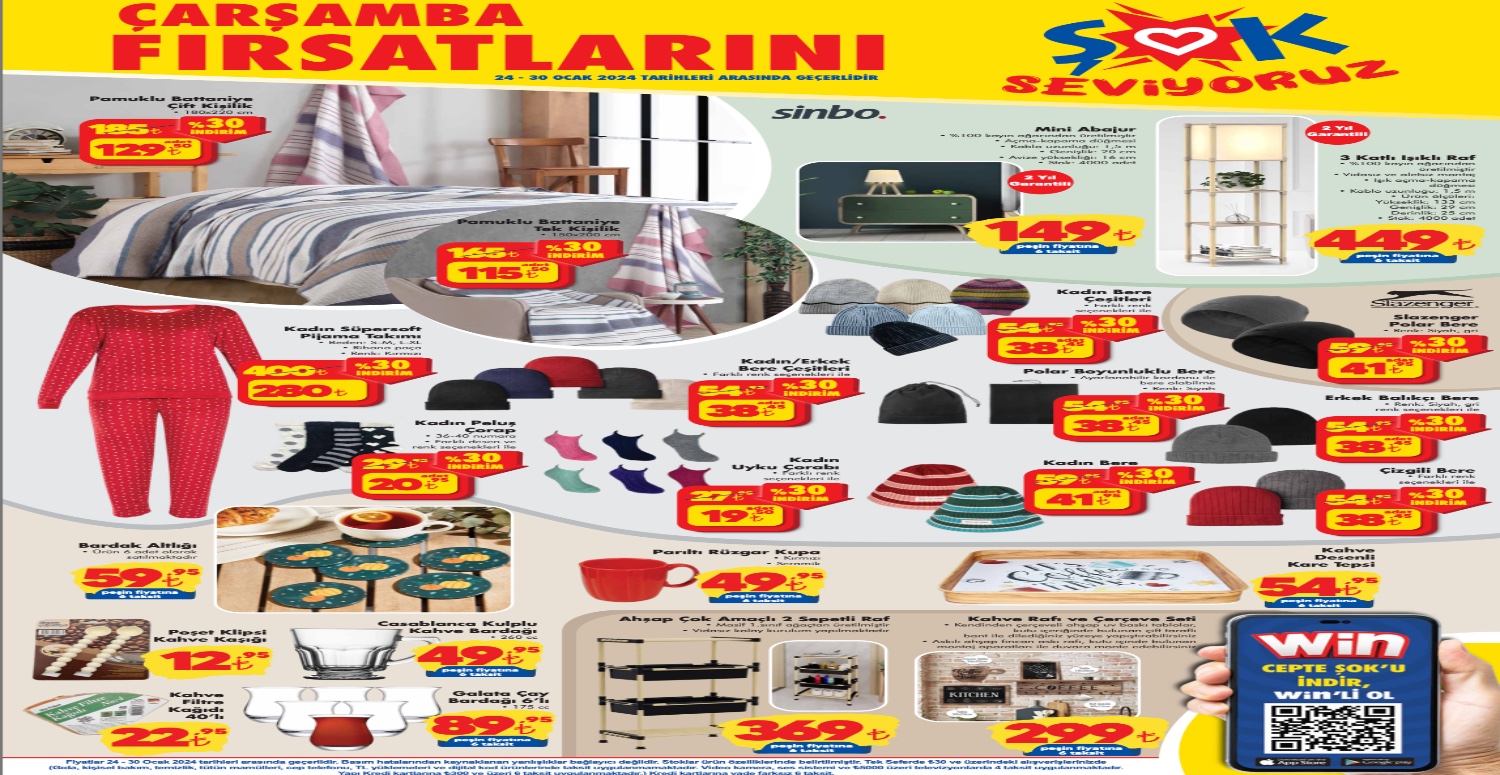 Şok 24 30 Ocak aktüel katalogu