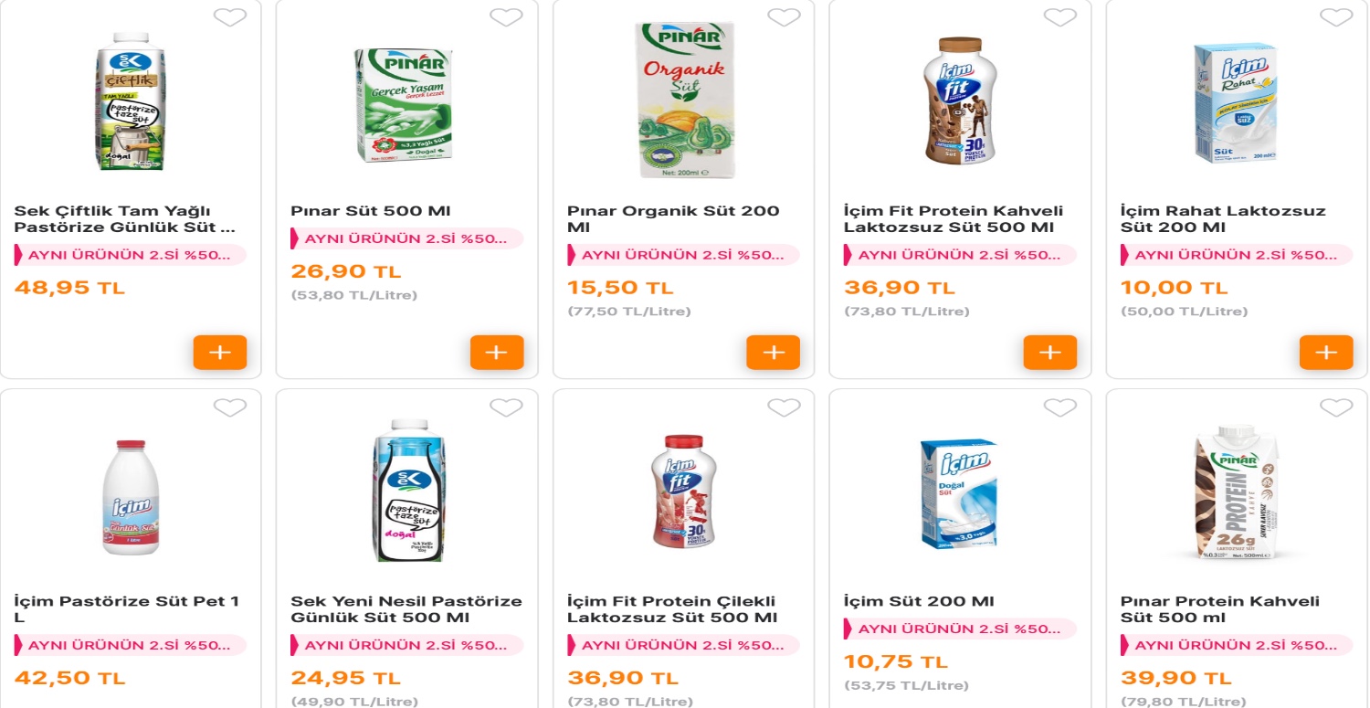 Sütlerde dev indirim! Aynı üründen ikincisi yüzde 50 indirimli